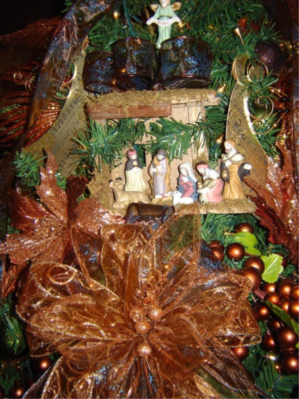 Nativity Scene Top of Holy Land Christmas Tree