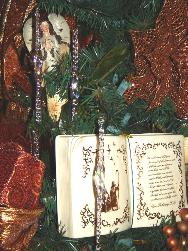 Ornaments on Holy Land Christmas Tree