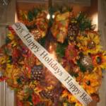 My gift to Diane and Lloyd a Royal Fall Theme Wreath